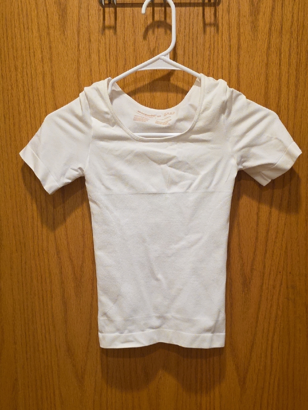Shapermint White Seamless Short Sleeve Shaper Tee